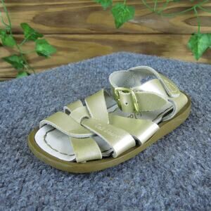 Salt Water Girls Gladiator Size T 5 Medium Shoes Gold‎ Leather Buckle